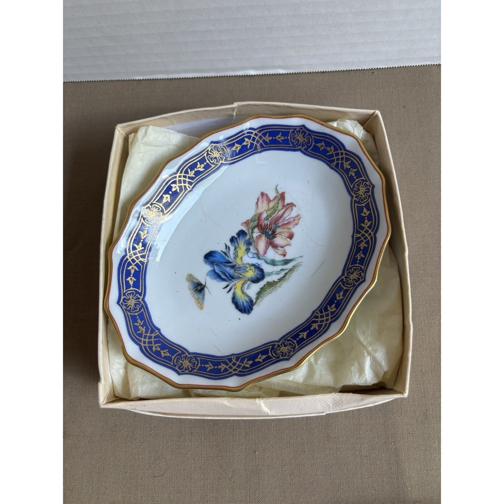 Mottahedeh The Merian Service Porcelain Oval Jewelry Trinket Dish Portugal - Picture 3 of 12